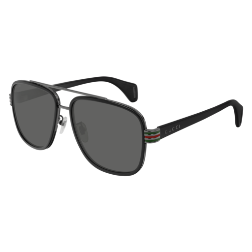 Gucci GG0448S Square Metal Pilot Sunglasses