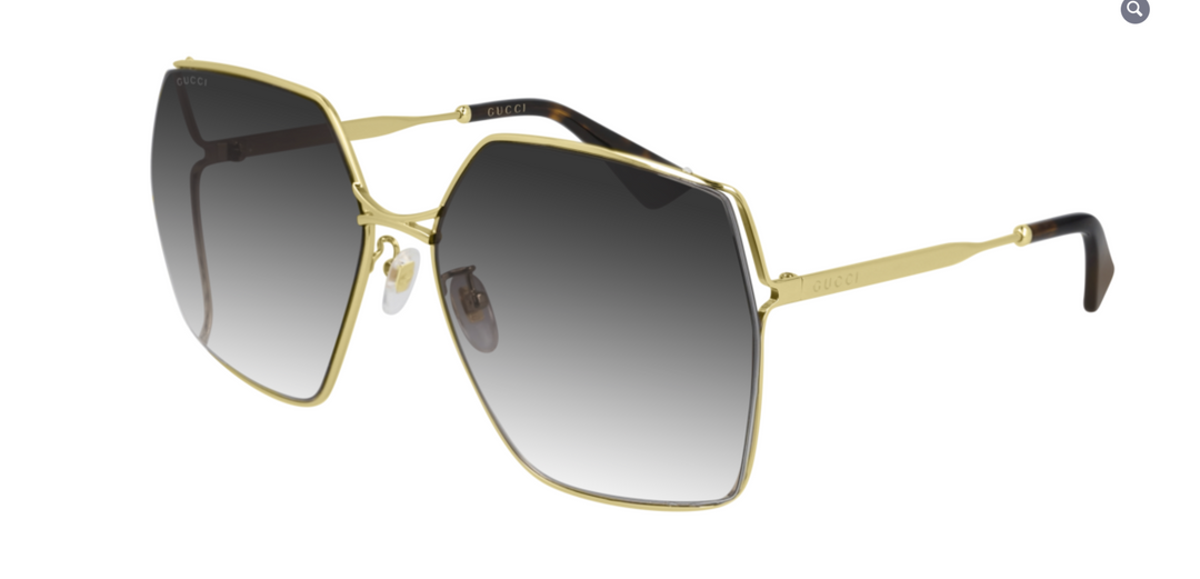 Gucci GG0817S Oversized Square Metal Sunglasses